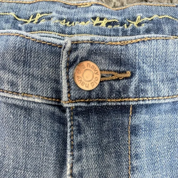 Old navy the sweetheart short stretch denim mid rise bootcut blue jeans size 10 - Picture 4 of 14